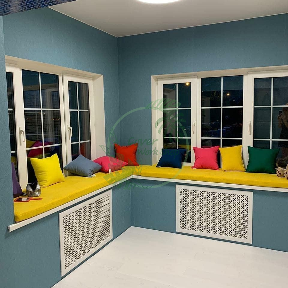 Матрас желтый из микровелюра 