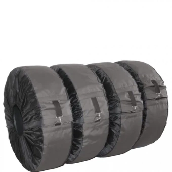 Чехлы для автомобильных колес серые, 15-16"