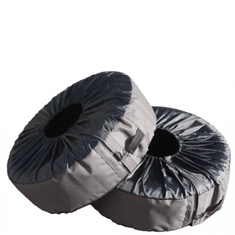 Чехлы для автомобильных колес серые, 15-16"