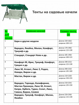 Тент для садовых качелей бордо длина 170-190/ ширина 115-130